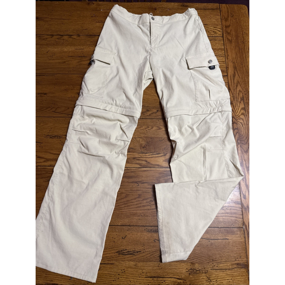 Athleta Hiking Pants Convertible Zip Off Legs Nylon Women Sand Color Size 8 U5